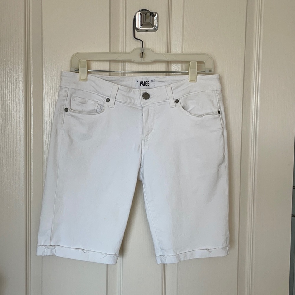 White Paige denim shorts size 27.